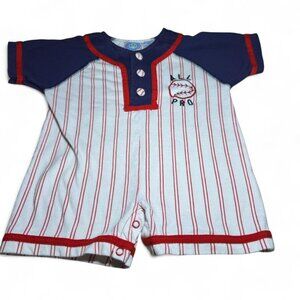 VTG/Y2K CC Baby Baseball Romper